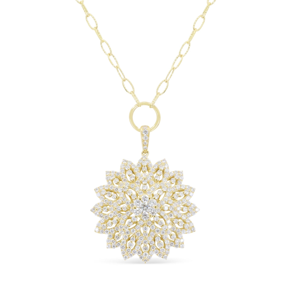 Madison L 14K Yellow Gold Diamond Pendant - style N1847Y