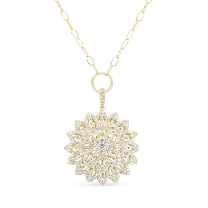 Madison L 14K Yellow Gold Diamond Pendant - style N1847Y