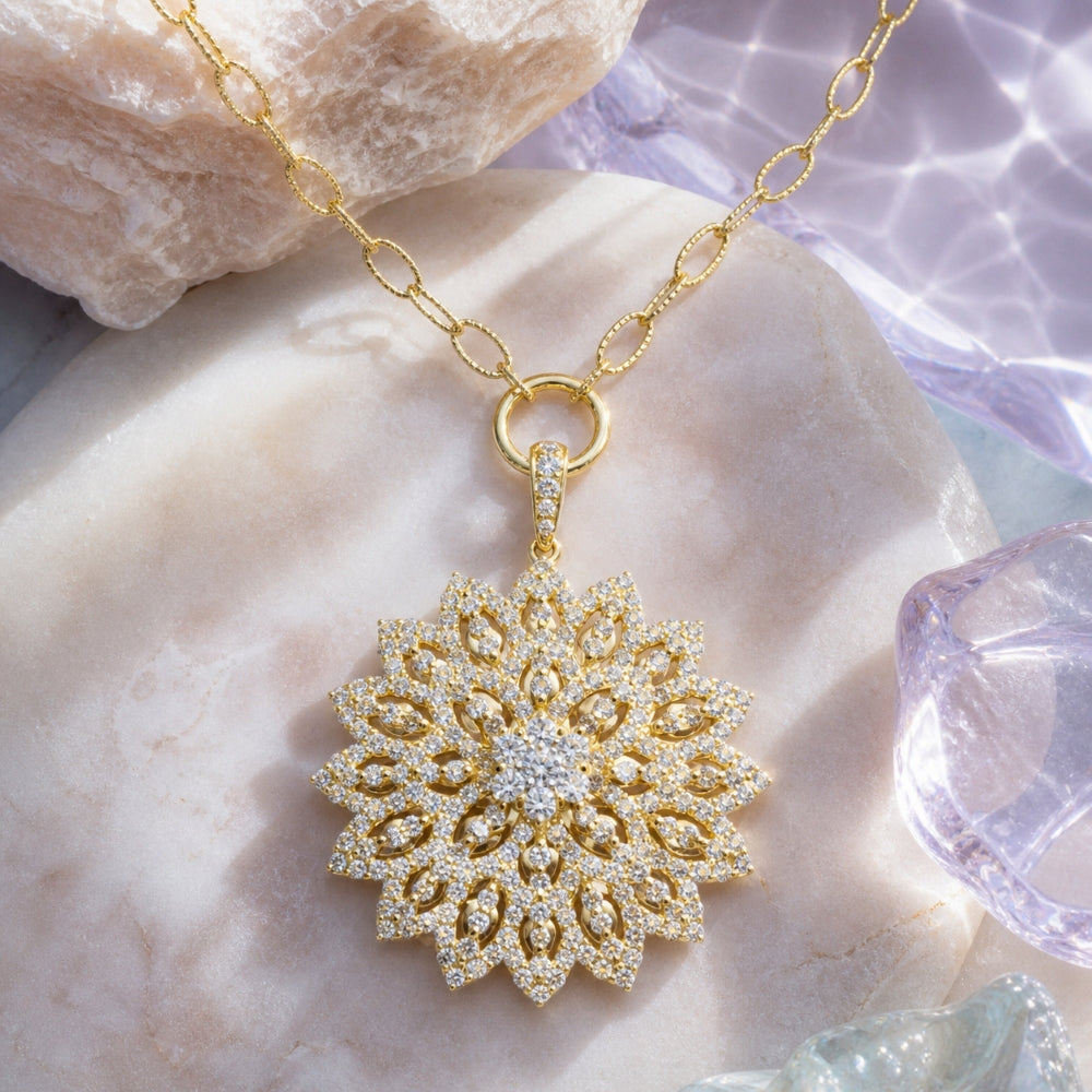 N1847 - 14K Gold Diamond Pendant