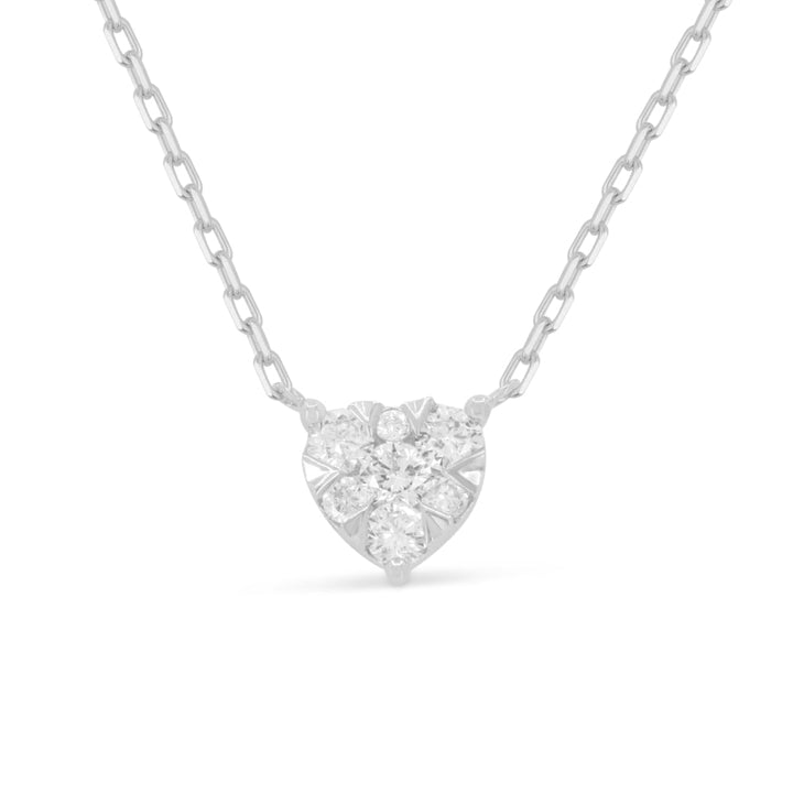 Beautiful Hand Crafted 14K White Gold White Diamond Milano Collection Necklace