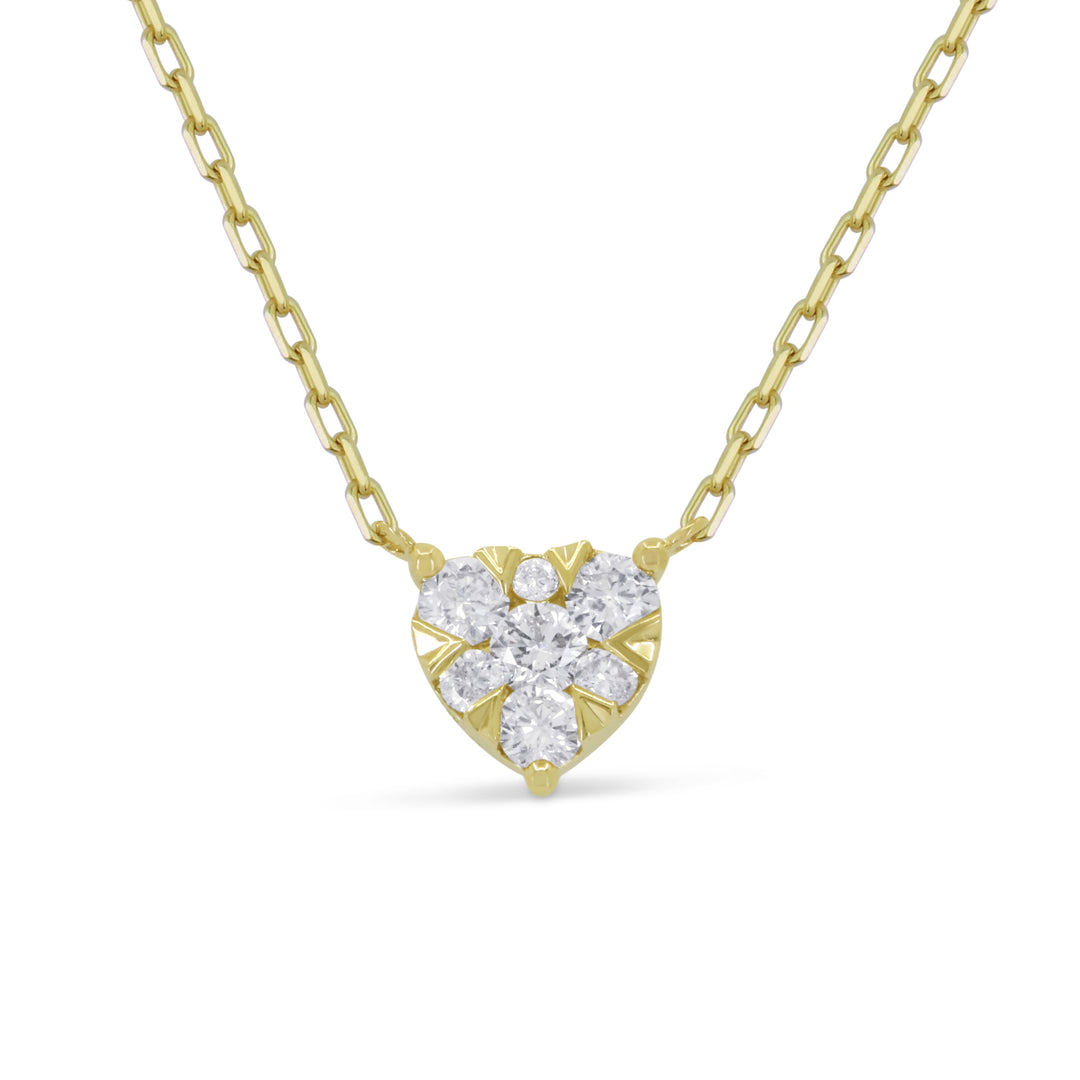 Beautiful Hand Crafted 14K Yellow Gold White Diamond Milano Collection Necklace