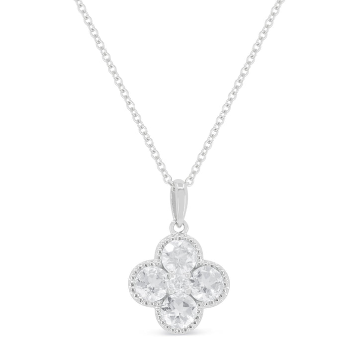 Beautiful Hand Crafted 14K White Gold White Diamond Milano Collection Pendant