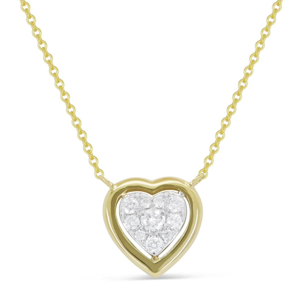 Beautiful Hand Crafted 14K Two Tone Gold White Diamond Milano Collection Necklace