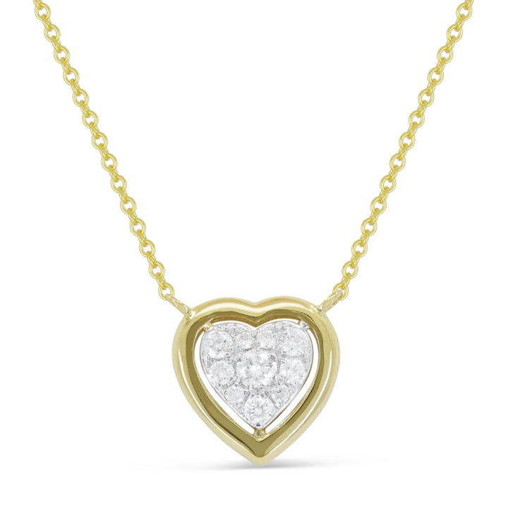 Beautiful Hand Crafted 14K Two Tone Gold White Diamond Milano Collection Necklace