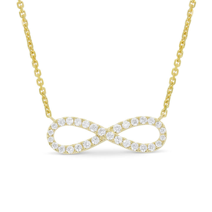 Beautiful Hand Crafted 14K Yellow Gold White Diamond Milano Collection Necklace