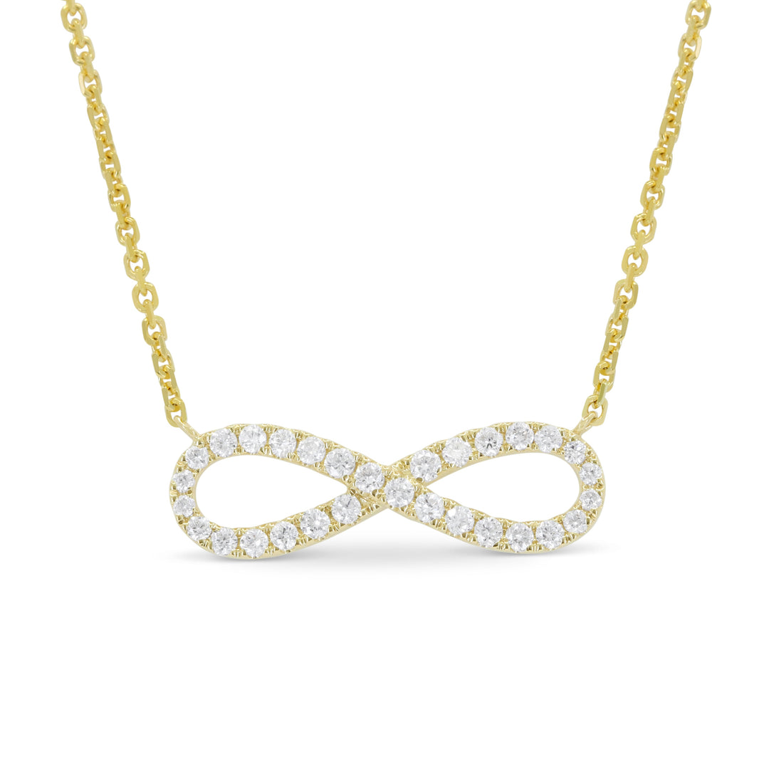Beautiful Hand Crafted 14K Yellow Gold White Diamond Milano Collection Necklace