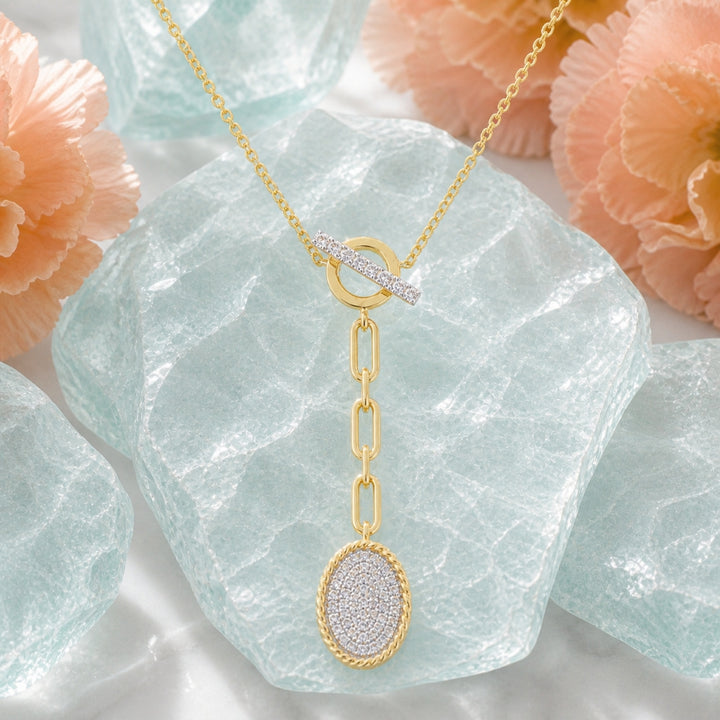N1912 - 14K Yellow Gold Diamond Necklace