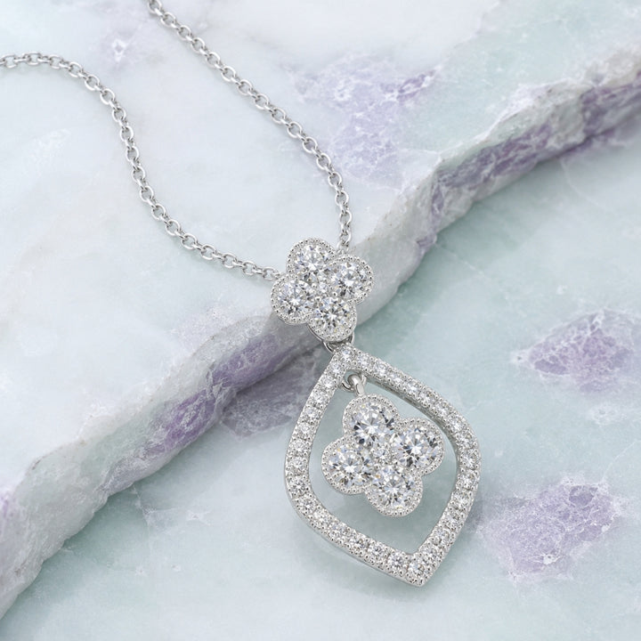 N1918 - 18K White Gold Diamond Necklace