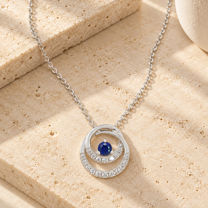N1946 - 14K & 18K Gold Emerald, Ruby & Sapphire Pendant