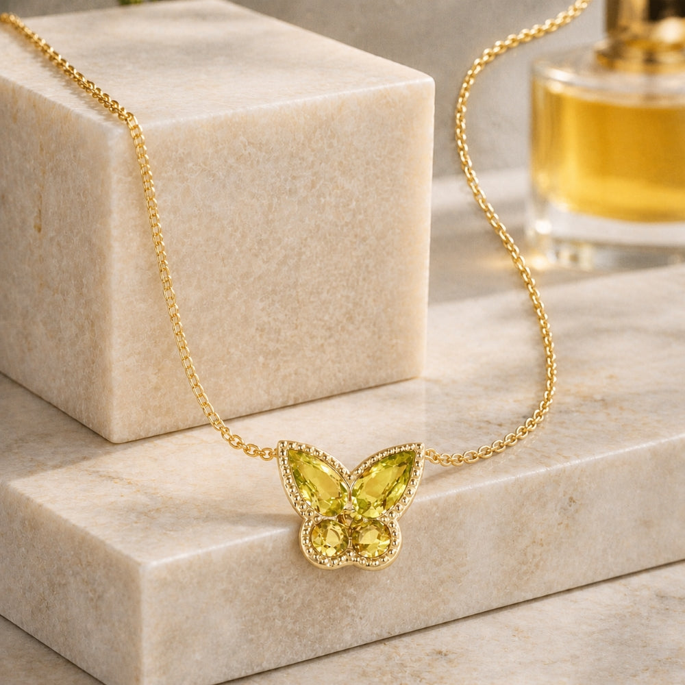 N1971 - 14K Gold Butterfly Necklace