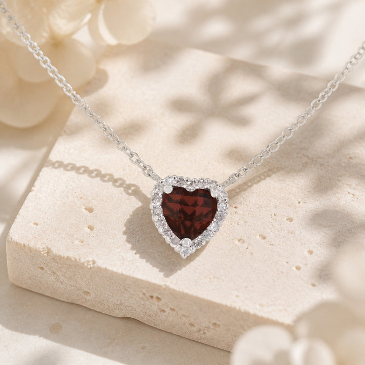 N1999 - 14K White Gold Heart Necklace
