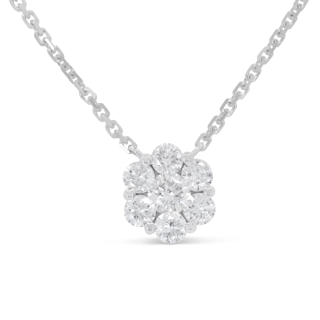 Beautiful Hand Crafted 14K White Gold  Lumina Collection Stud Earrings With A Push Back Closure Necklace