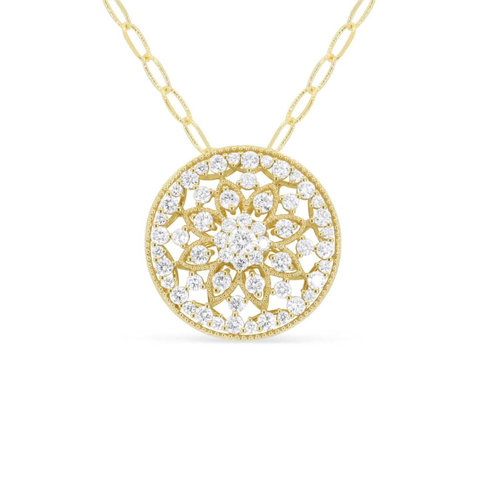 Madison L 14K Yellow Gold Diamond Pendant - style N2013Y