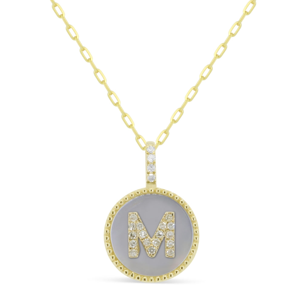 Beautiful Hand Crafted 14K Yellow Gold 10MM Yellow Gold And Diamond Milano Collection Pendant