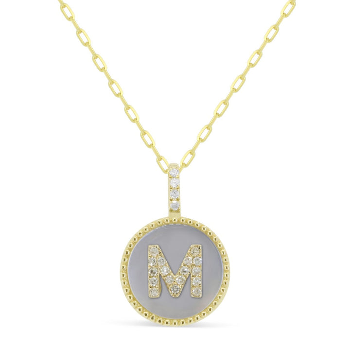 Beautiful Hand Crafted 14K Yellow Gold 10MM Yellow Gold And Diamond Milano Collection Pendant