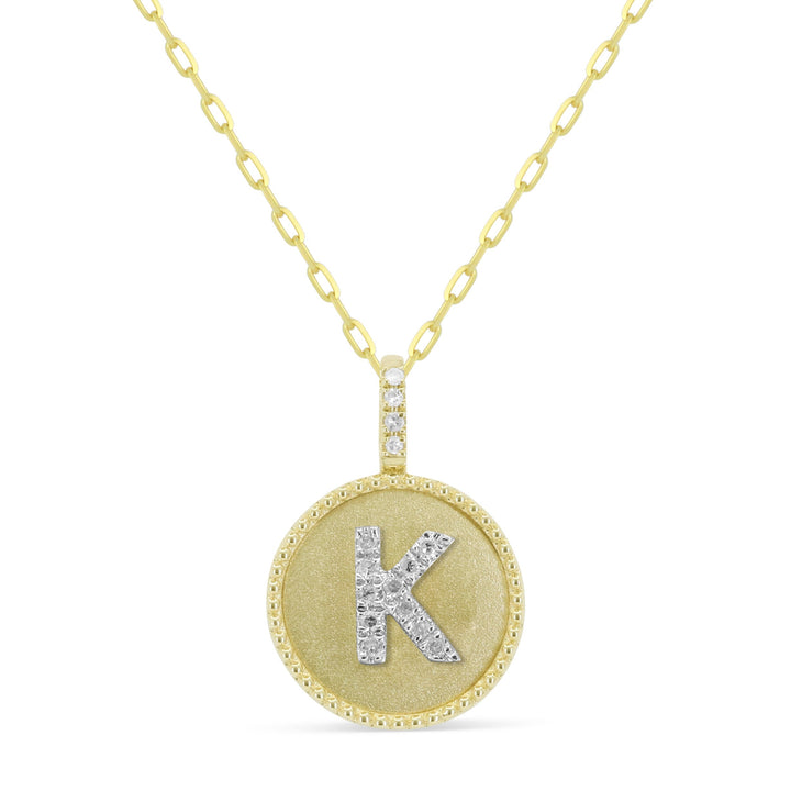 Beautiful Hand Crafted 14K Yellow Gold  Yellow Gold And Diamond Milano Collection Pendant