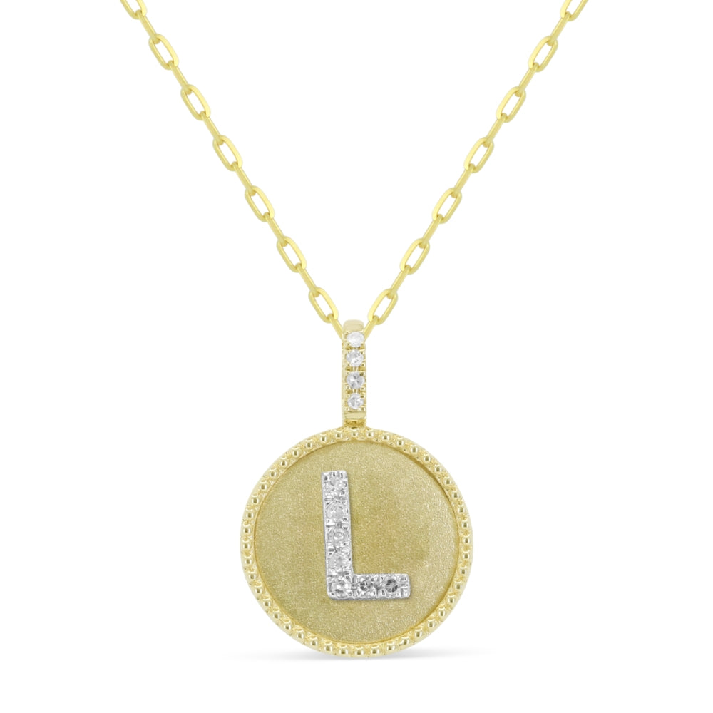 Beautiful Hand Crafted 14K Yellow Gold  Yellow Gold And Diamond Milano Collection Pendant