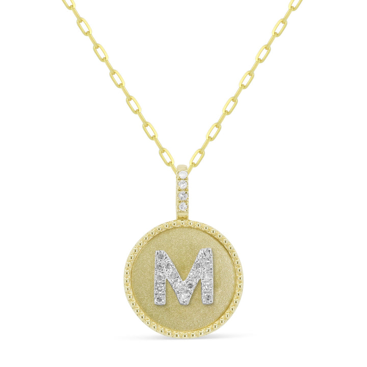Beautiful Hand Crafted 14K Yellow Gold  Yellow Gold And Diamond Milano Collection Pendant