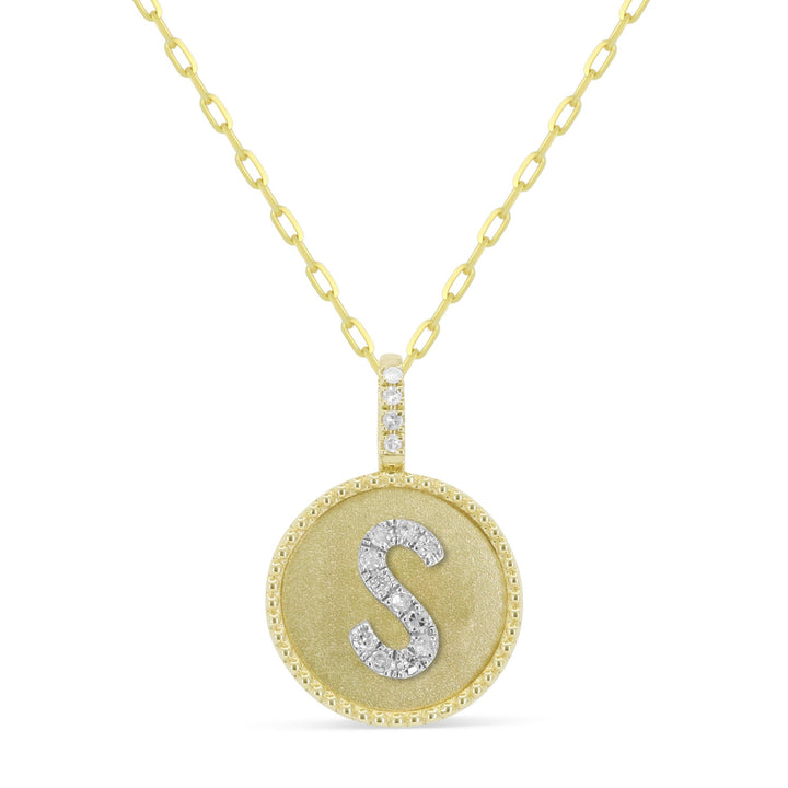 Beautiful Hand Crafted 14K Yellow Gold  Yellow Gold And Diamond Milano Collection Pendant