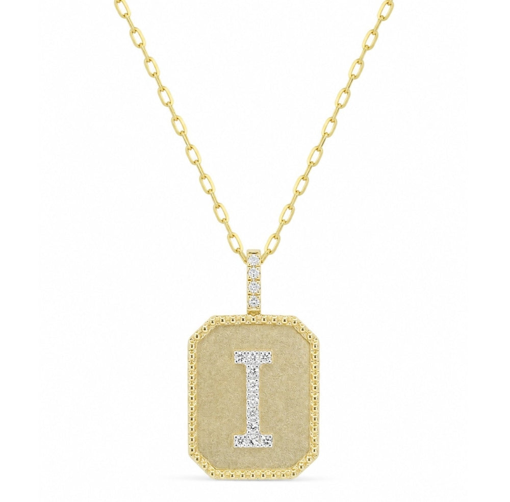 Madison L 14K Yellow Gold Diamond Initial Letter Pendant - style N2017IY