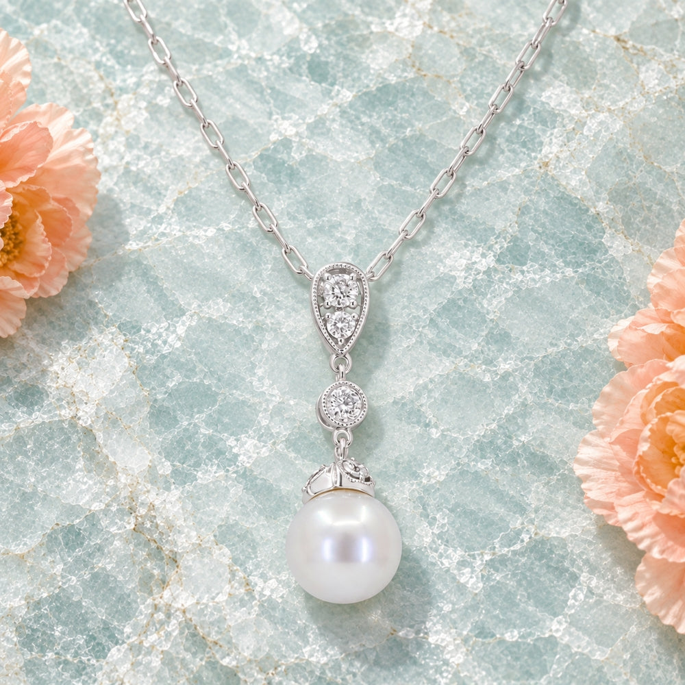 N2019 - 14K Gold Pearl Pendant