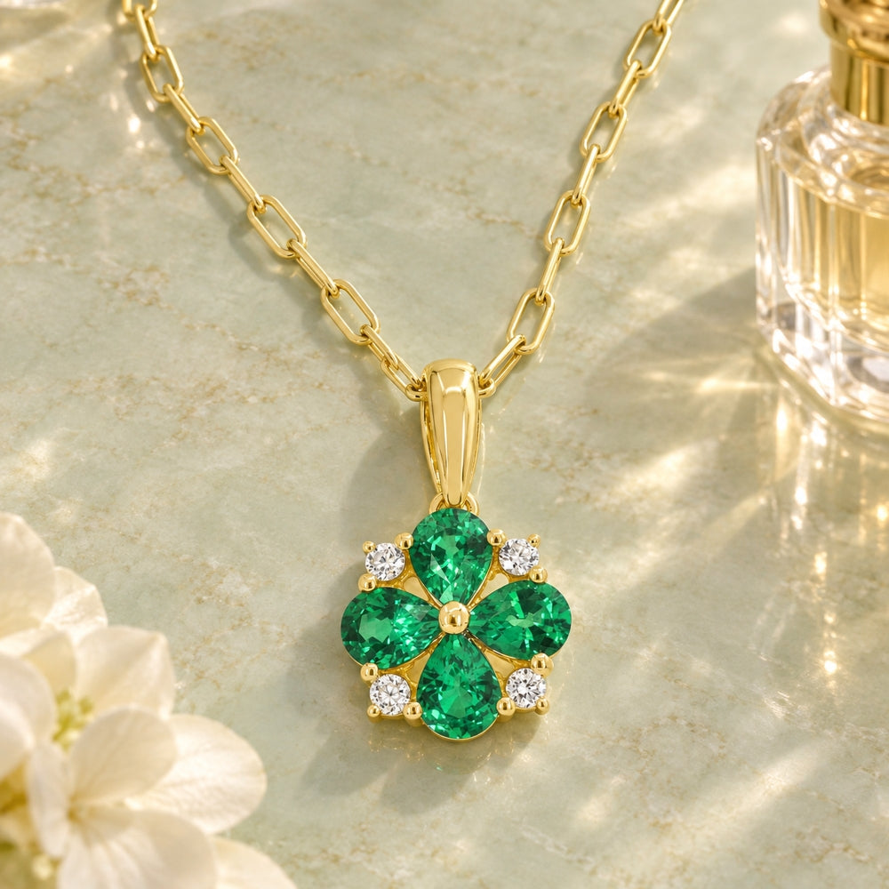 N2020 - 14K Gold Flower Pendant