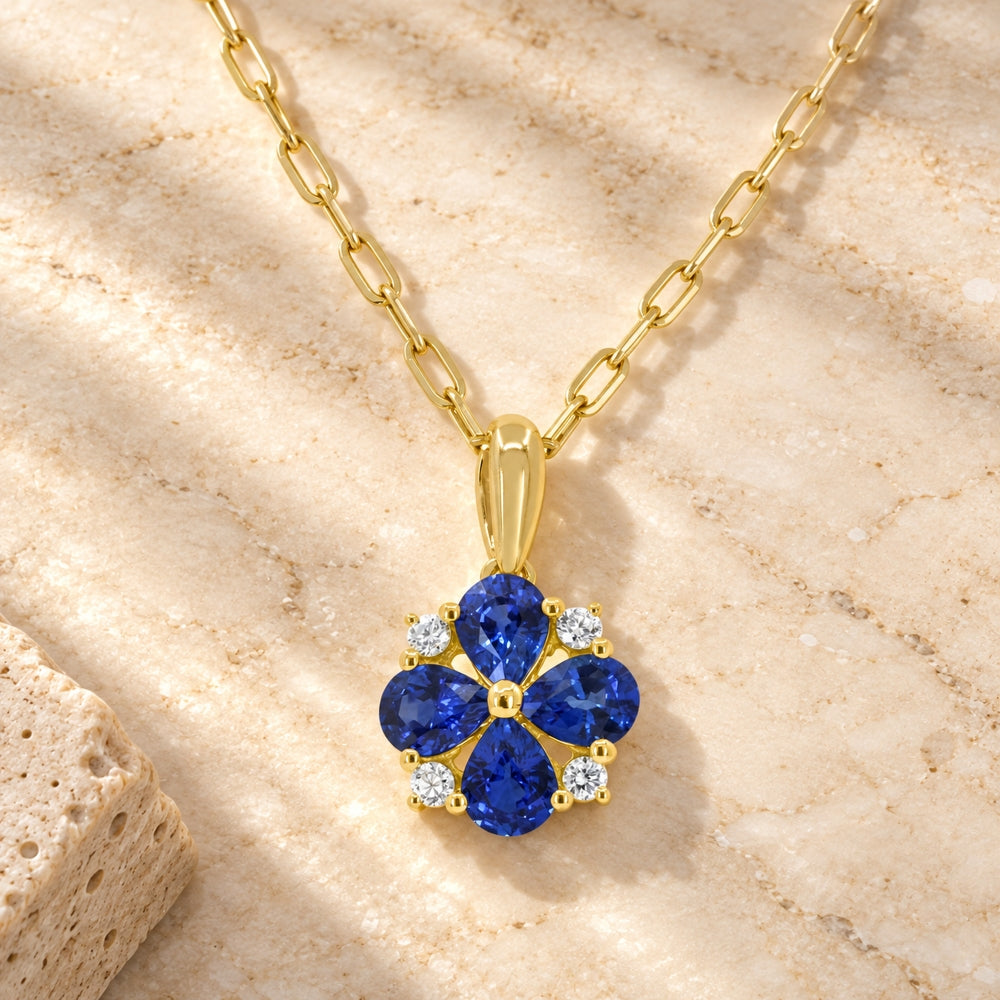 N2020 - 14K Gold Flower Pendant