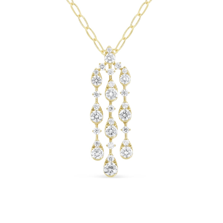 Madison L 14K Yellow Gold Diamond Necklace - style N2044Y