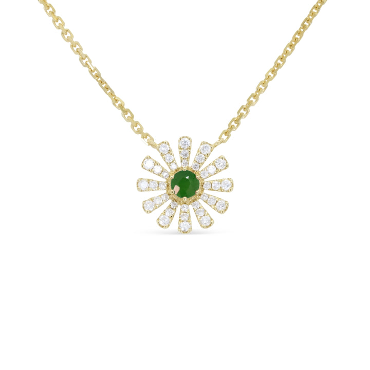 Madison L 14K Yellow Gold Emerald Necklace - style N2076EMY