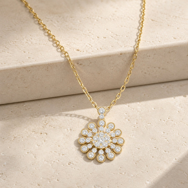 N2082 - 14K Gold Diamond Pendant