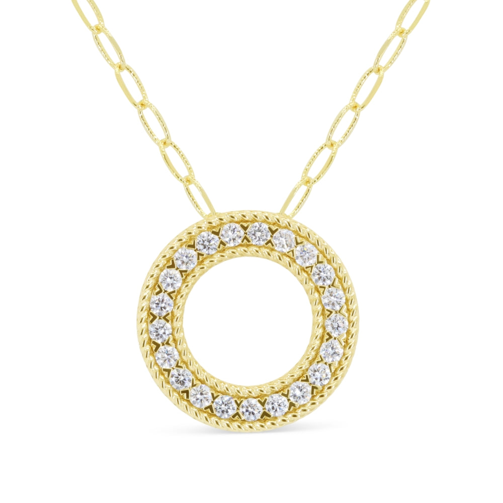 Madison L 14K Yellow Gold Diamond Pendant - style N2094Y