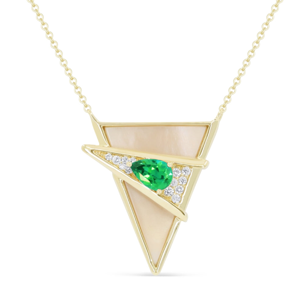 Madison L 14K Yellow Gold Tsavorite Necklace - style N2095GGY