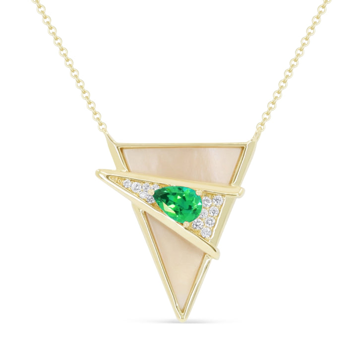 Madison L 14K Yellow Gold Tsavorite Necklace - style N2095GGY