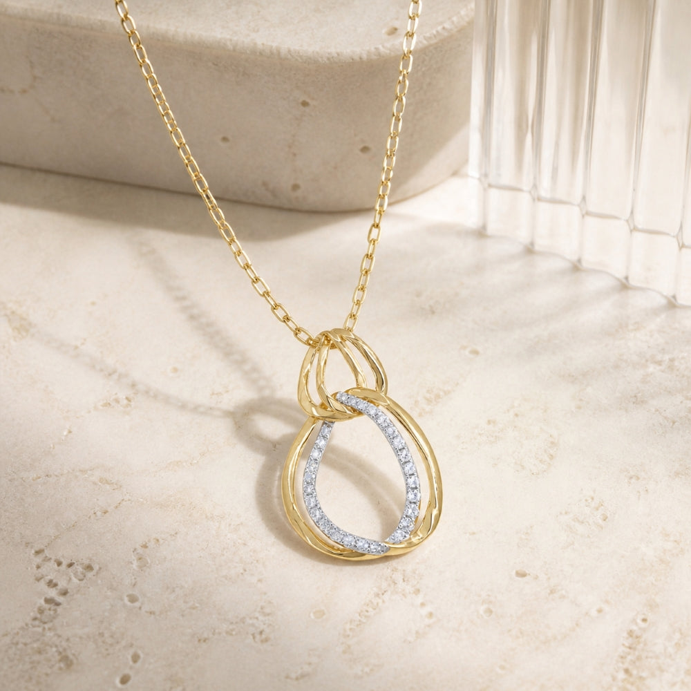 N2106 - 14K Yellow Gold Diamond Pendant