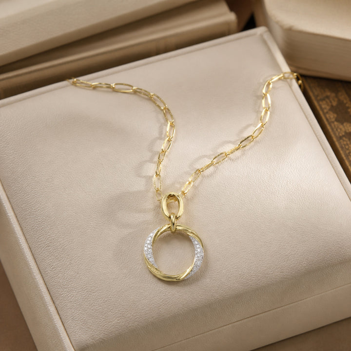 N2109 - 14K Yellow Gold Diamond Pendant