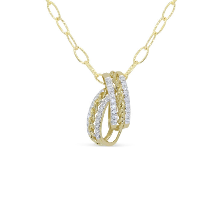 Madison L 14K Yellow Gold Diamond Pendant - style N2113Y