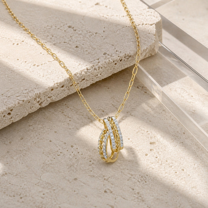 N2113 - 14K Yellow Gold Diamond Pendant