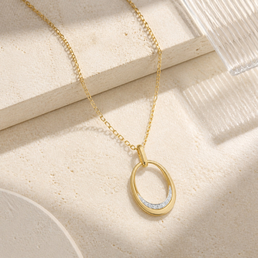 N2115 - 14K Yellow Gold Diamond Pendant