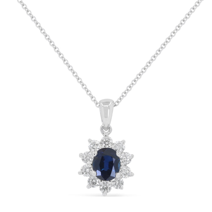 Madison L 18K White Gold Sapphire Pendant - style N2121SAW