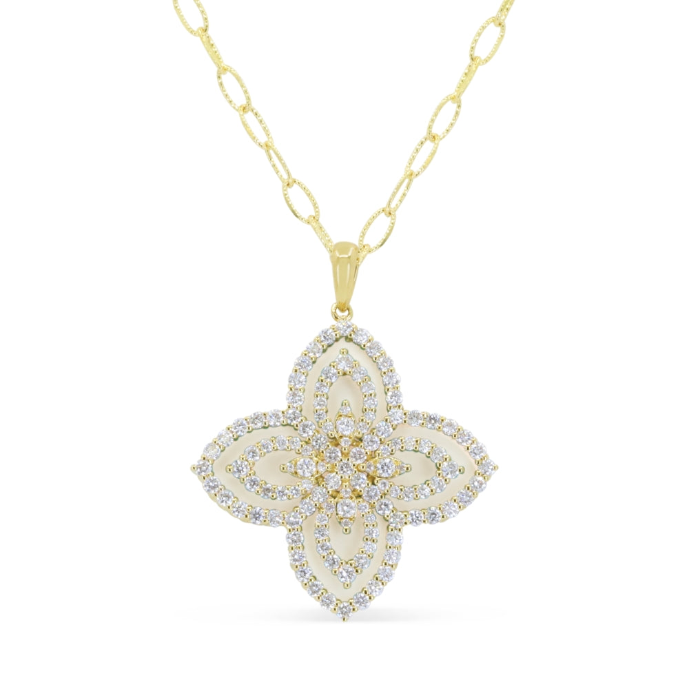 Madison L 14K Yellow Gold Mother of Pearl Pendant - style N2122MOPY