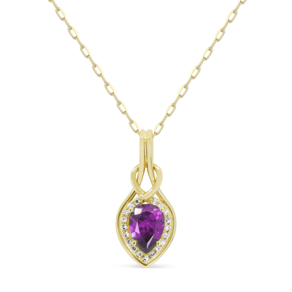 Madison L 14K Yellow Gold Amethyst Pendant - style N2138AMY