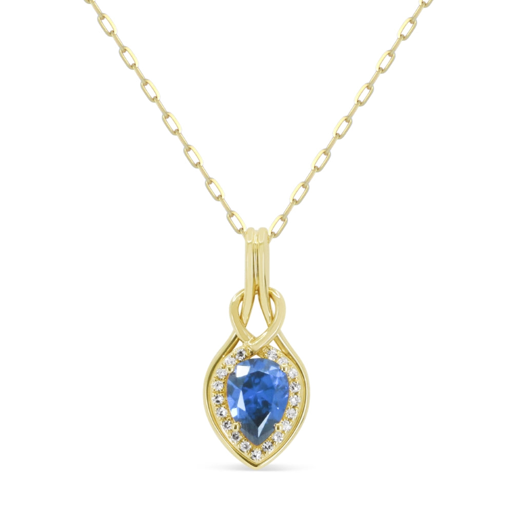 Madison L 14K Yellow Gold Swiss Blue Topaz Pendant - style N2138SWBTY
