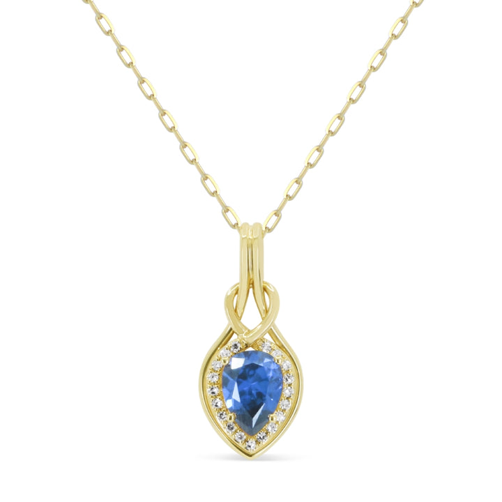 Madison L 14K Yellow Gold Swiss Blue Topaz Pendant - style N2138SWBTY