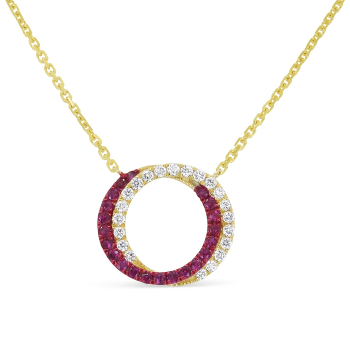 Madison L 14K Yellow Gold Ruby Necklace - style N2140RUY