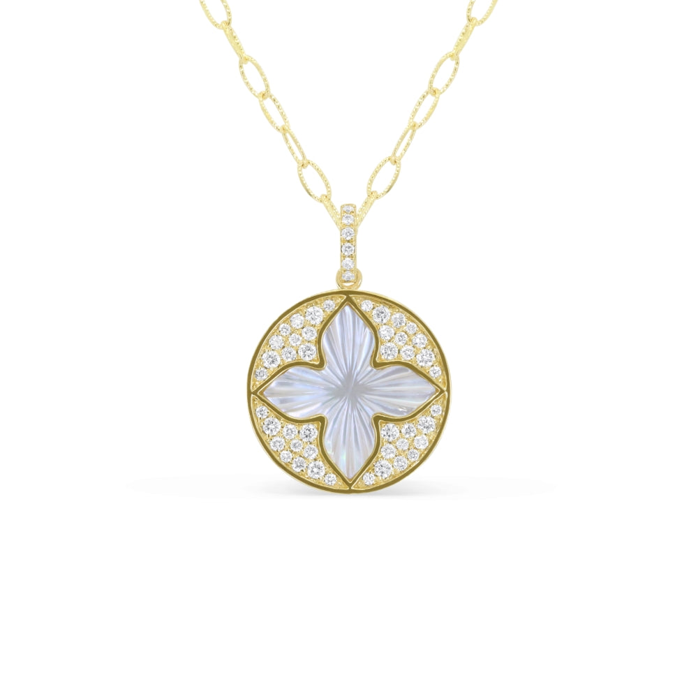 Madison L 14K Yellow Gold Mother of Pearl Pendant - style N2141MOPY