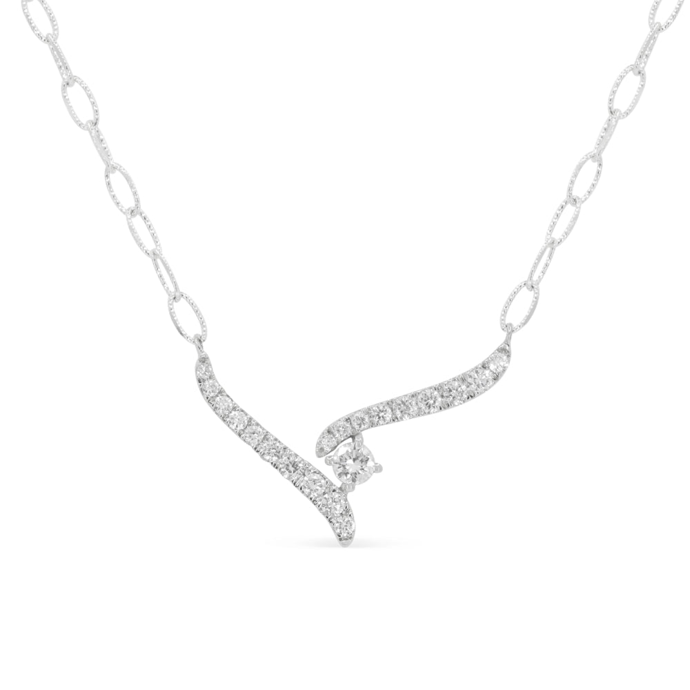 Madison L 14K White Gold Diamond Necklace - style N2151W