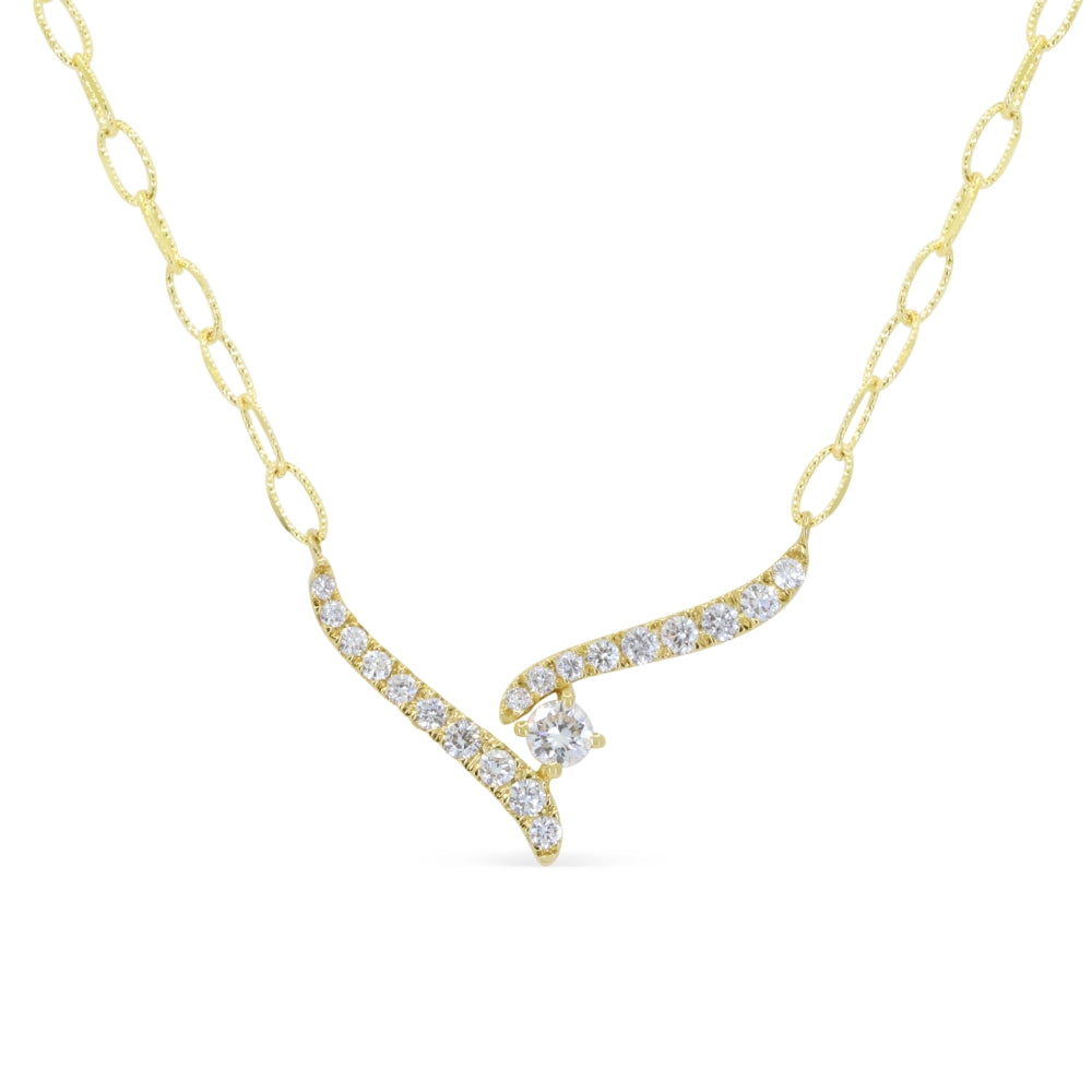 Madison L 14K Yellow Gold Diamond Necklace - style N2151Y