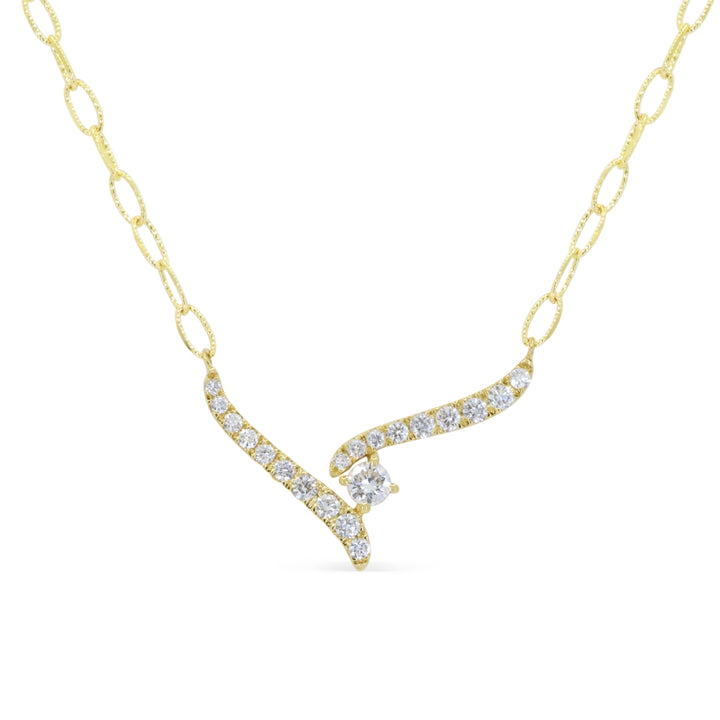 Madison L 14K Yellow Gold Diamond Necklace - style N2151Y