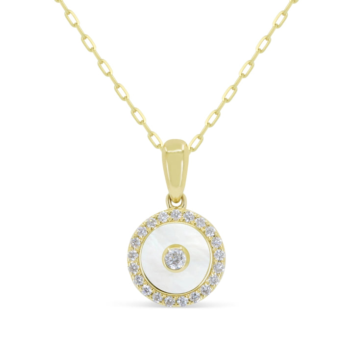 Madison L 14K Yellow Gold Mother of Pearl Pendant - style N2156MOPY