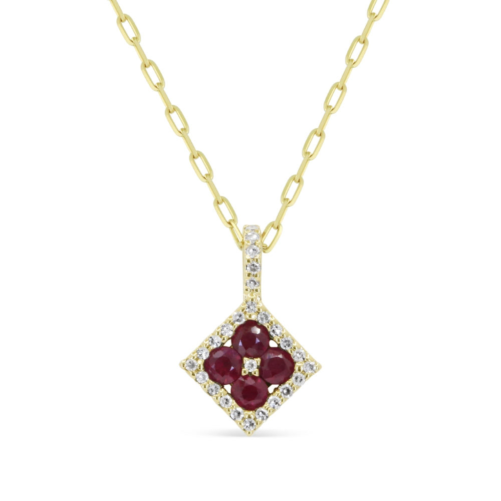 Madison L 14K Yellow Gold Ruby Pendant - style N2160RUY